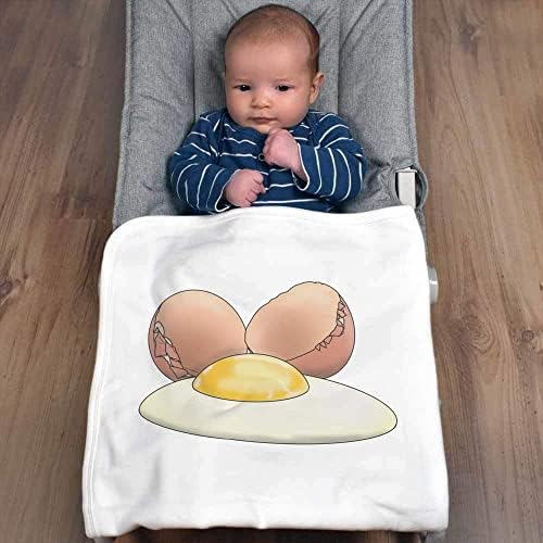 Azeeda 'Rachado de ovo aberto' Casco/xale de bebê de algodão