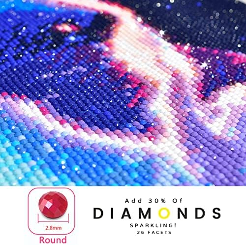 Kits de pintura de diamante 5D ZGMAXCL DIY para adultos redondo flores de broca e abriga Cristal