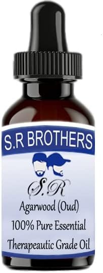 S.R Brothers Agarwood puro e natural de grau de grau essencial de grau essencial com gotas de gotas15ml