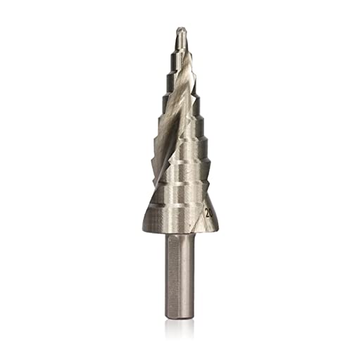 Broca de cone de etapa yuzzi bit de etapa de 4-20mm para o orifício de metal de madeira perfurando spiral groove core bit 1pcs
