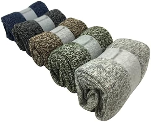 TJLSS 5 pares/meias de lã de lote Homem inverno quente cashmere confortável e longa tripulação casual meias