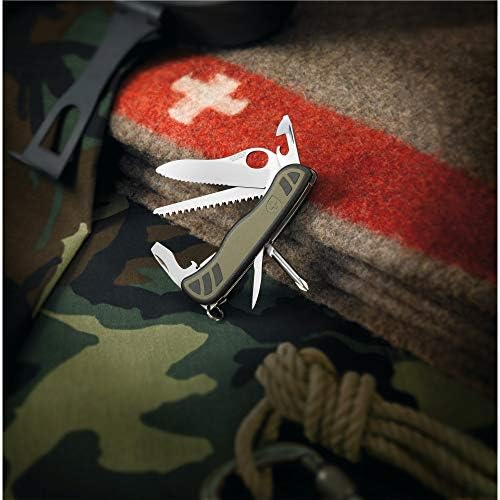 Victorinox Swiss Exército Trekker Large Pocket Pocket Faca de azeitona monótona 111 mm