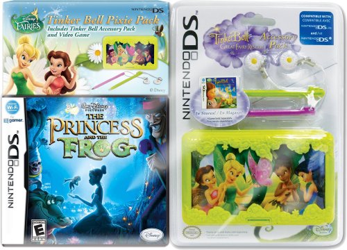 Princesa e o sapo com pacote de casos - Nintendo DS