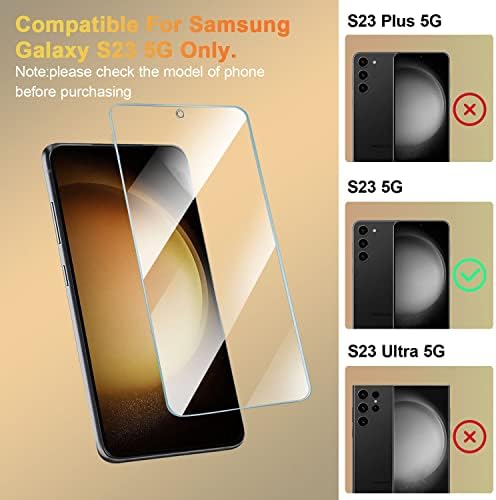 Protetor de tela macia uebai para Samsung Galaxy S23 5G, [3 pacote] [cobertura completa] HD Filme flexível transparente [Case Friendly] Anti-Bubble Sensitive Fácil Instalação Anti Scratch