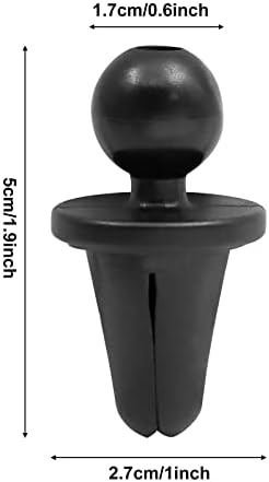Zhhxyanh 1pcs 17 mm Junta de esfera para suporte para corredor de ar ventro de ar ventro, painel de carro/windshield ar ventre de ventilação do porta-ar do porta