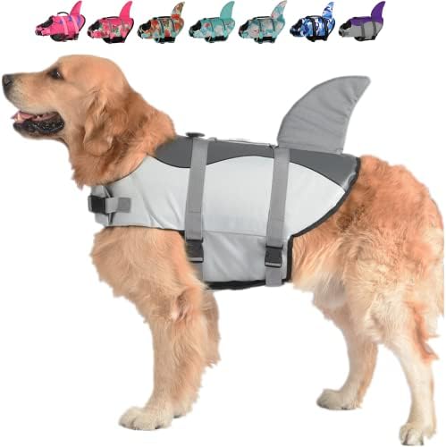 Doglay Dog Jacket Subarde, coletes salva -vidas de cães ripstop para passeios de barco de natação, coletes
