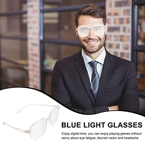 Solustre ser de 2 óculos de olhos azuis de bloqueio de luz azul com óculos de bloqueio de luz azul,