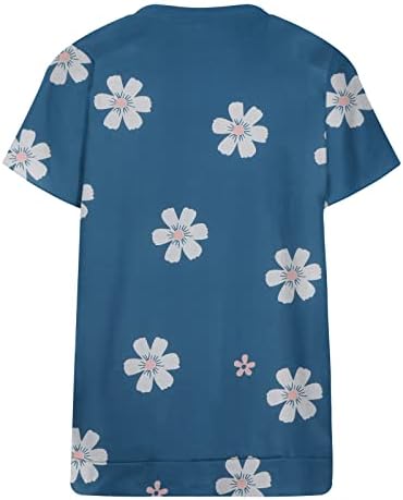 Mulheres colorblock Graphic Relaxed Fit Blousies Bonk Tops camisetas camisas de manga curta listras de verão