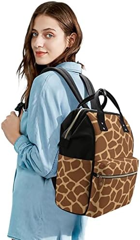 Funnystar Animal Giraffe Bolsa de fraldas estampada Bagpack Bags de fraldas Bolsa de ombro à prova d'água para mamãe e papai