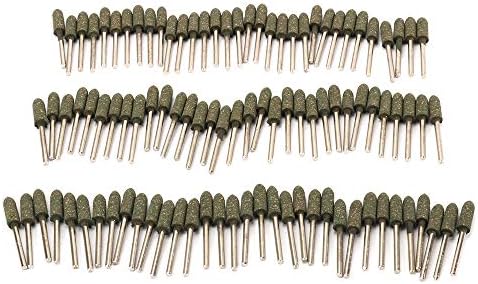 WENFO 100pcs 1/4 ”Bullet Sesame Borgring Head, Buffing Polishing Rotary Tool para polimento de metais, peças fundidas,