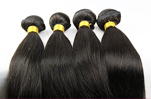 2018 Popular Dajun Hair 8A de 3 vias Fechamento de renda com pacotes de pacote de cabelo virgens reto