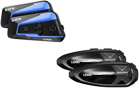 Lexin 2 PCs B4FM 10 Riders Motorcicle Bluetooth fone de fone de capacete de motocicleta 2pcs gtx fone de ouvido Bluetooth