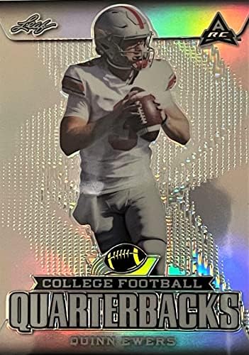 2021 Leaf Metal Quinn Ewers Licenciado, Authentic Football College Rookie Card - Silver Prismatic
