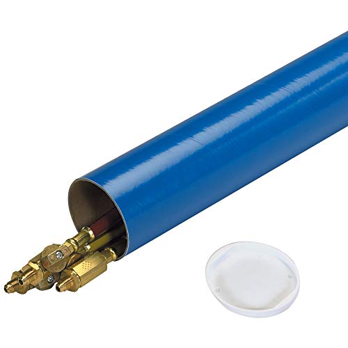 Tubos de correspondência azul aviditi com tampas, 3 polegadas x 12 polegadas, pacote de 24, para