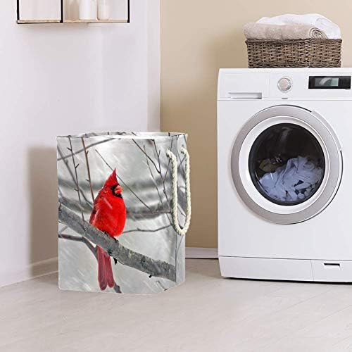 Indomer cardeal no inverno 300d Oxford PVC Roupas à prova d'água cesto de lavanderia grande para cobertores Toys de roupas no quarto