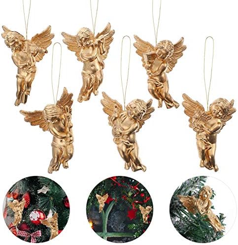 Bestoyard 24pcs ângulo de natal ângulo de cheruBs estátua estatueta de natal anjos árvores ornamentos decorações