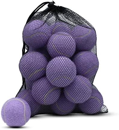 Bolas de tênis Magicorange, 12 bolas de tênis de treinamento avançado de pacote, bolas de bola, cães