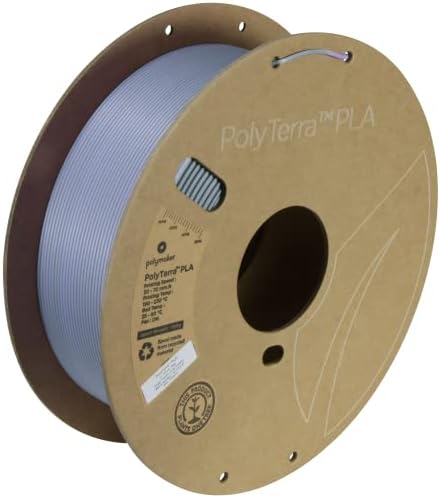 Polymaker Dual Color Matte Pla Filamento de 1,75 mm Grey -Primeiro, Coextrusão 1.75 PLA 3D Filamento 1kg - Experimente um acabamento fosco dicromático exclusivo com Polyterra PLA 1,75mm