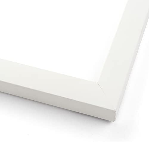 Quadro de 24x9 White Real Wood Picture Frame Largura 0,75 polegadas | Profundidade do quadro interior