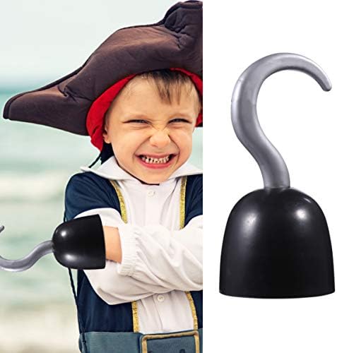 Kisangel 3pcs Pirate Hooks ganchos de plástico manual Gancho para crianças Acessório de figurinos de piratas para