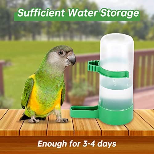 Distribuidor de água de pássaro para Gosear para gaiola, 4pcs Bird Water Bowl 140ml Automático sem confusão