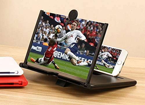 Ligna de tela de 10 Siduater, tela de projetor 3D HD Smartphone Melfier para filmes, vídeos e jogos - suporte de telefone dobrável com amplificador de tela, suporta todos os smartphones, vermelho