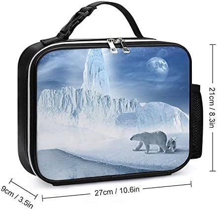 Galaxy Polar Bear Reutilable Tote Tote Bag Recipiente de lancheira isolada para viagens de piquenique