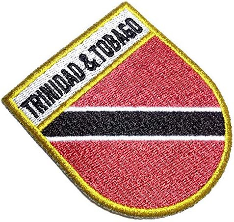 BP0225ET 01 Trinidad e Tobago Sinalizador de emblema Tag Bordado de ferro ou costurar tamanho
