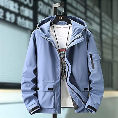 ADSSDQ Mens de roupas e casacos, escola com jaqueta de bonés caem clássicos de manga longa com zíper macio imprimido5
