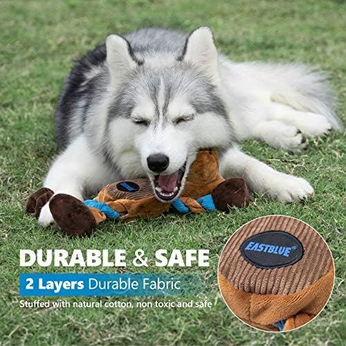 EastBlue Reana Toys Squeaky Toys: Brinquedo de cachorro de pelúcia de pelúcia de pelúcia com 6 Squeakers para pequenos | Raça média