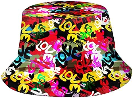 Graffiti Art Bucket Hat Hat Hat Hat Bet Travel Hat Hat Capdoor Capinho para homens unissex Mulheres