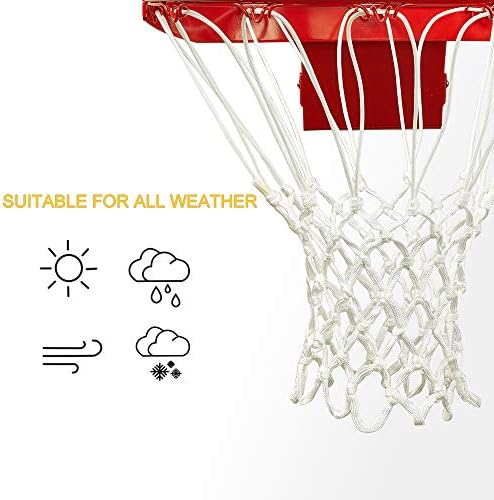 Substituição profissional de rede profissional de basquete, rede grossa pesada se encaixa nas jantes padrão e externo de 12 loop padrão