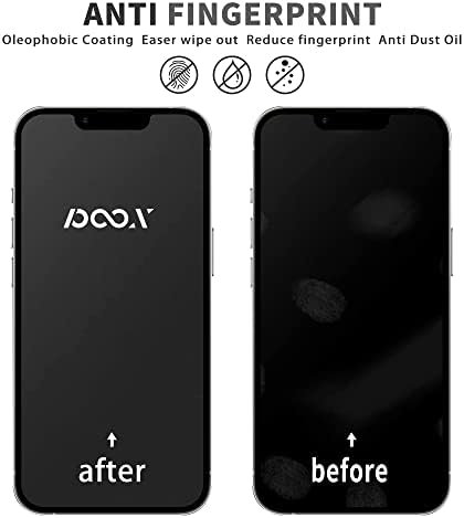 【Poox】 Para iPhone 13 13Pro iPhone 14 Protetor de tela de vidro de privacidade, Filtro de peeping Anti-SPY