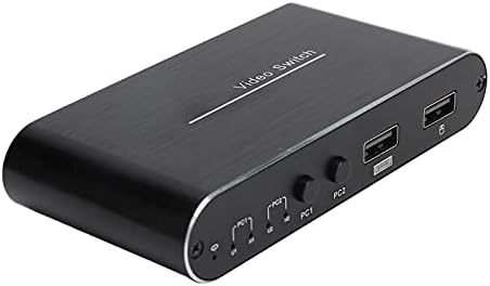 ZOPSC KVM Switch HDMI 2W Power USB de alta definição Interface multimídia 3840 x 2160 Plug de resolução e suporte 4K Conversor de vídeo em áudio com USB AMKVM201 -