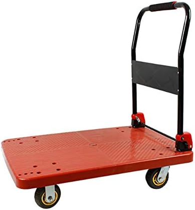 Guangming - Push Cart Dolly, dobrando o carrinho de mesa com alça de esponja, sem ruído Caminhão de mão em movimento