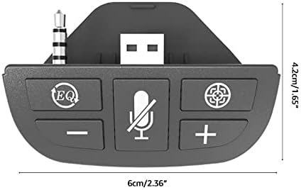 Adaptador de fone de ouvido QUMOX de 3,5 mm para intensificador de som para X-Box-One Game Controller Black