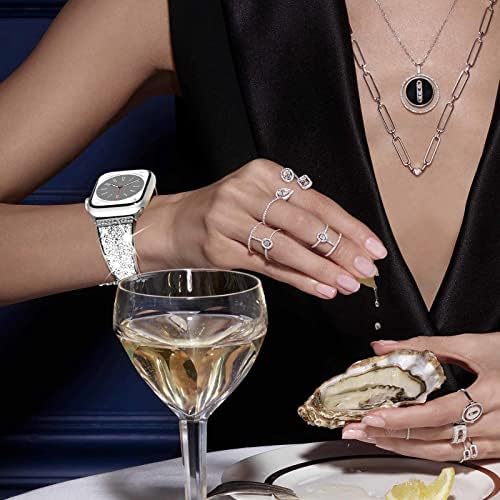 Newways para Apple Watch Band Bling Bracelet Iwatch Band Crystal Diamond Rhinestone