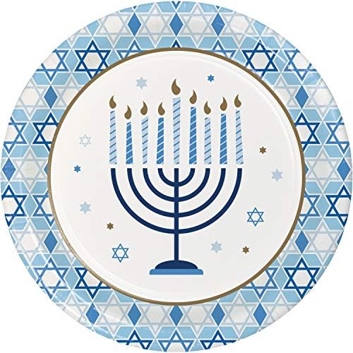 Conversão criativa de que a celebração de Hanukkah placas, 9 , multicoloria