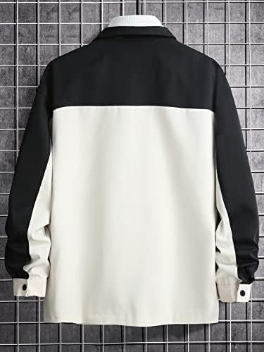 Jaquetas de jaqueta masculinas XinBalove para homens 1pc de dois tons Pocket Pocket Drop ombre Casat