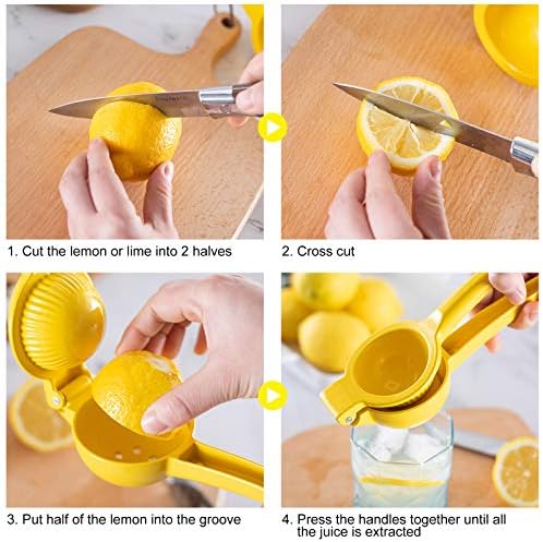 Buzzzzzy Metal Lemon Squeezer Lemon Juicer Lime Squeezer, espremedor de citros manual, espremedor de mão premium de qualidade