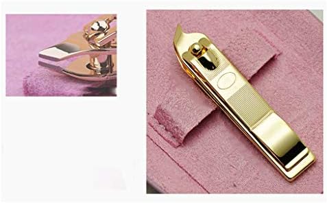 Conjunto de Clipper de unhas, kit de manicure, cortadores de unhas/conjunto de unhas domésticas de kit de pedicure, ferramenta portátil de faca de unhas, ferramenta de cuidados faciais adultos, conjunto de manicure de unhas de seis peças douradas (c c (c