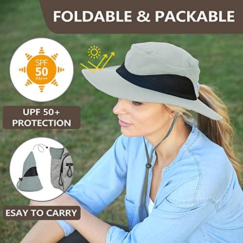 Solaris Wide Brim Sun Hat UPF 50+ Proteção solar Chapéu de jardinagem ao ar livre para mulheres e homens