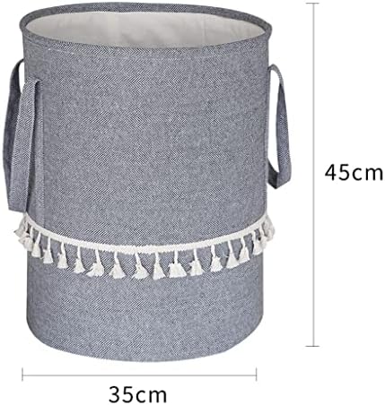 Renslat algodão linho de algodão Dirty Roupas cesta suja bolsa de roupa dobrável roupas de armazenamento portátil sacos de armazenamento de tecido