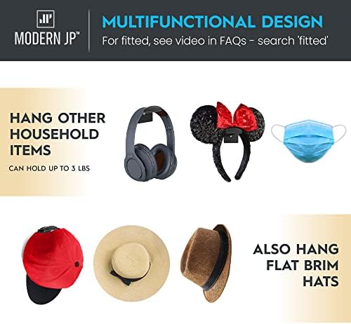 Ganchos de adesivo de metal jp modernos para parede - parafusos opcionais incluídos, rack de chapéu minimalista