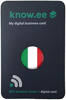 Sabe.ee | Cartão de visita NFC | Tag NFC com a bandeira italiana 3 cm | Personalize e envie seu cartão de visita através do celular | Compatível com qualquer dispositivo