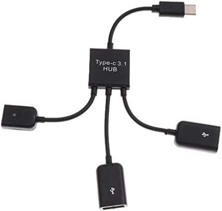 BAOBLAZE para micro USB Dual 2.0 OTG Adapt Connector Black