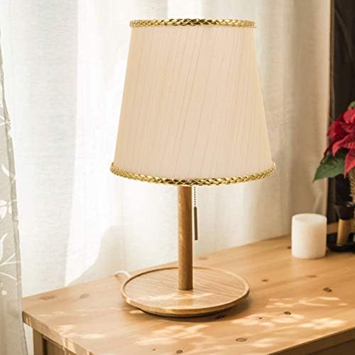 Solustre Lamp Shade, Langueiro de tecido para barril para lâmpada de mesa e luz do chão, boca inferior