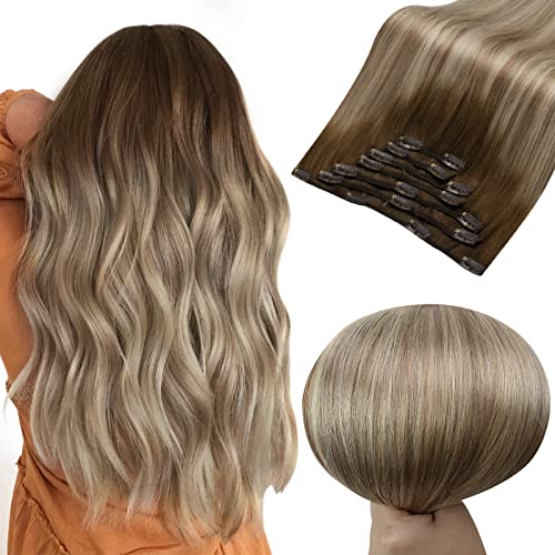 Clipe de balayage completo em extensões de cabelo humano extensões de cabelo compridas e extensões de cabelo ITIP Fusion 50s Remy Hair Extensions 22 polegadas