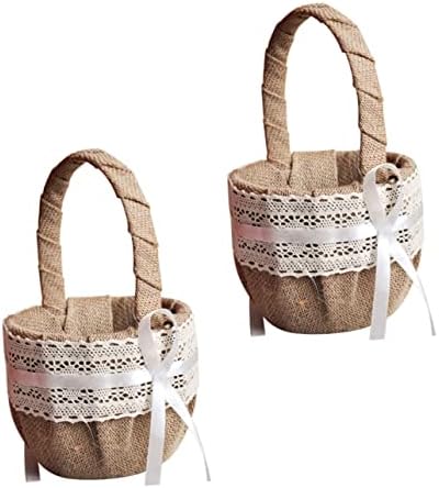Zerodeko 2pcs decoração de bandeja decoração de casamento cestas de tecido de seca cesta de flores de cesta de cesto de cesta de cesto de cesta de cestas de cesta de cestas