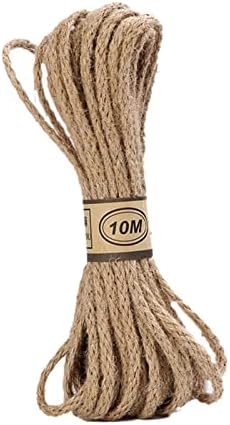 Jinyawei corda barata 10 metros de corda juta natural de 6 mm de 6 mm de macame